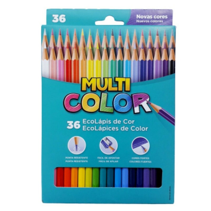 LAPIS DE COR ECOLAPIS MULTICOLOR 36 CORES