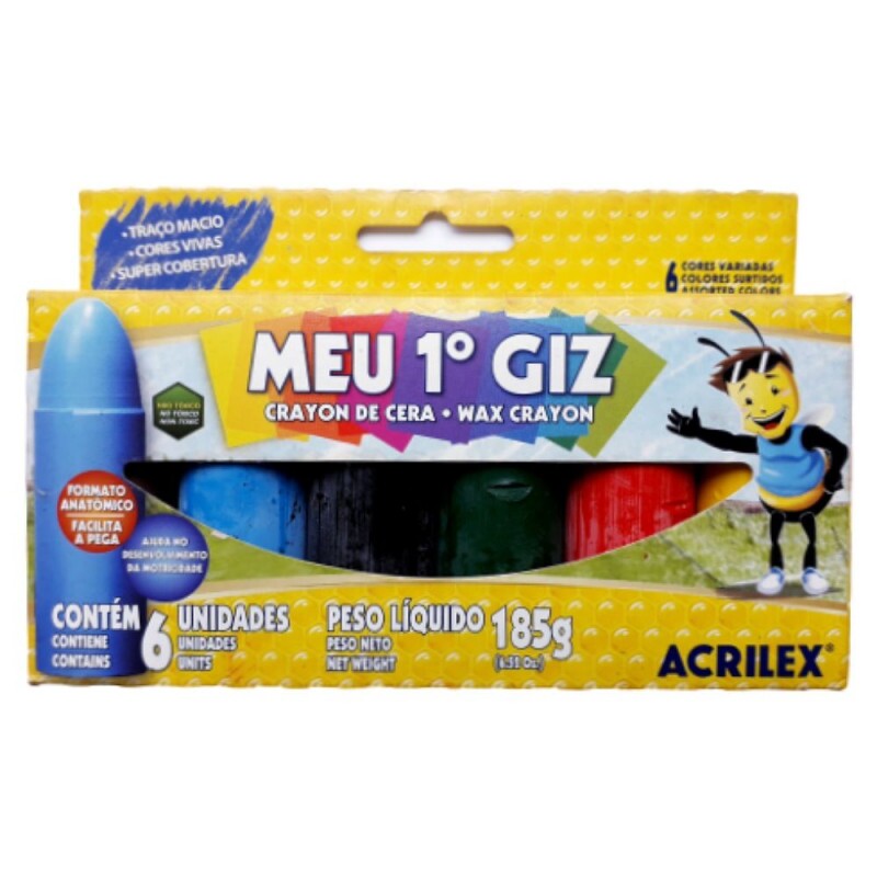 MEU PRIMEIRO GIZ C/ 6 ACRILEX