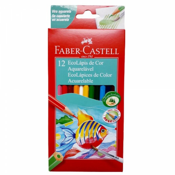 LAPIS DE COR ECOLAPIS AQUARELAVEL 12 CORES