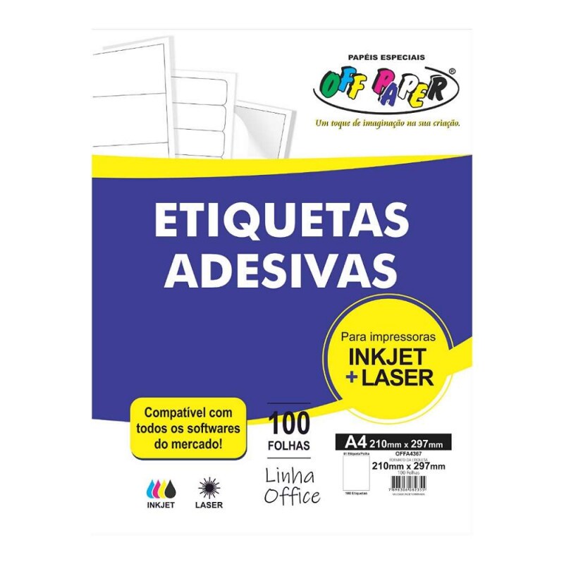 ETIQUETA ADESIVA OFFA4367 01 ETIQUTA A4 OFF PAPER