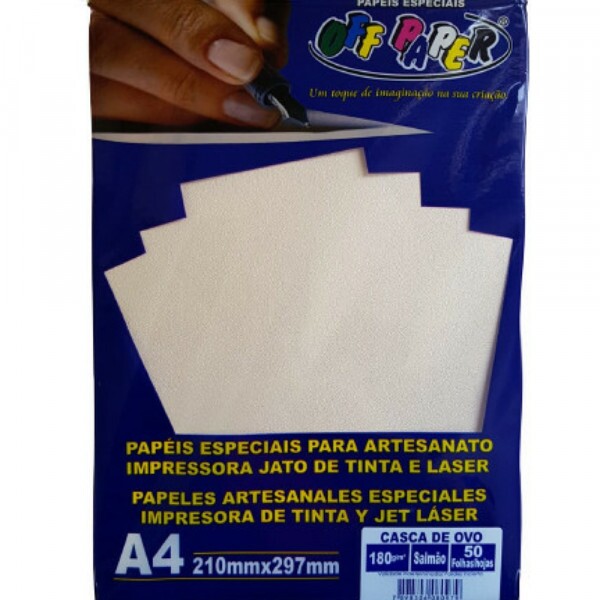 PAPEL CASCA DE OVO 180G SALMAO 50FLS