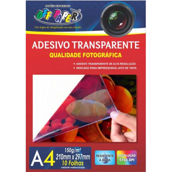 ADESIVO TRANSPARENTE 150G A4 10FLS