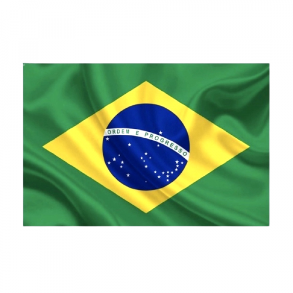 BANDEIRA DO BRASIL 50X70CM DE CETIM
