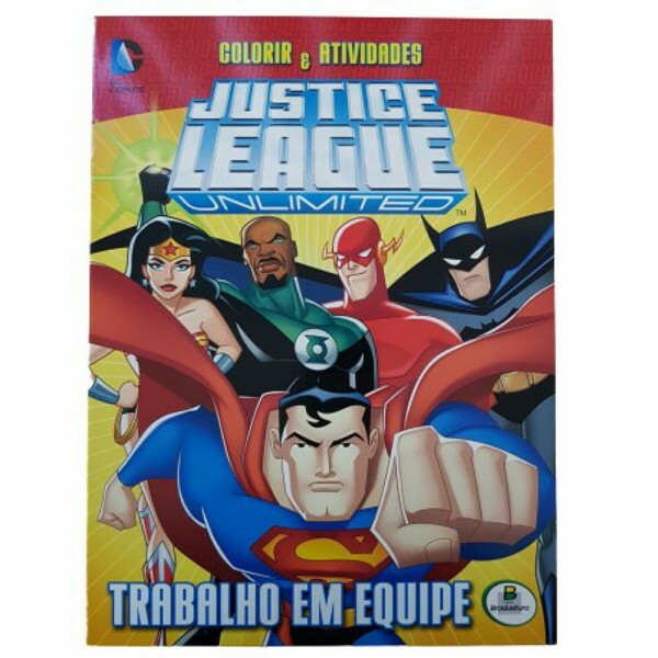 COLORIR E ATIVIDADES (GD) - JUSTICE LEAGUE: TRABAL