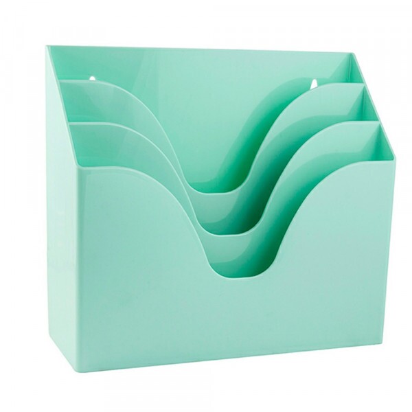 ORGANIZADOR TRIPLO OFFICE VERTICAL VERDE PASTEL