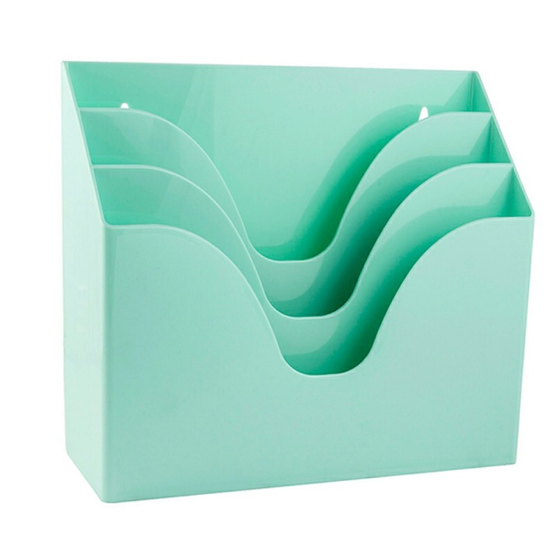 ORGANIZADOR TRIPLO OFFICE VERTICAL VERDE PASTEL