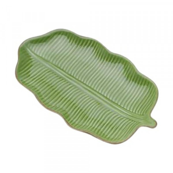 PRATO DECORATIVO BANANA LEAF VERDE REF:3868