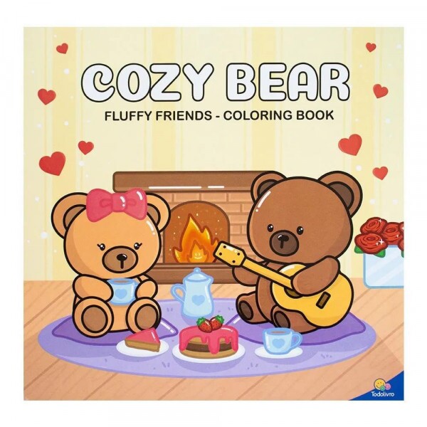FLUFFY FRIENDS - COLORING BOOK: COZY BEAR