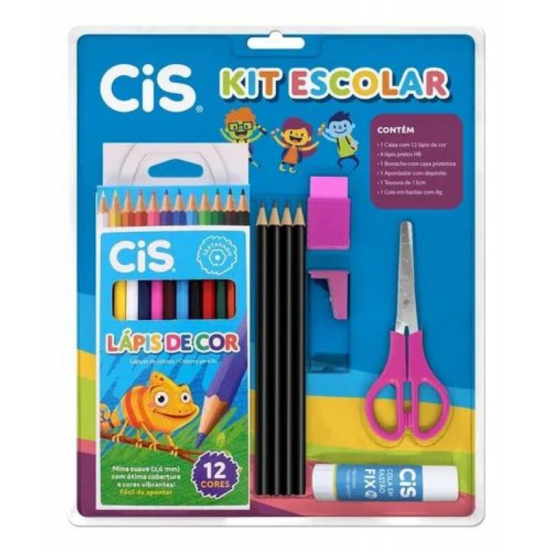 KIT ESCOLAR CIS 5 ROSA C/09 PCS