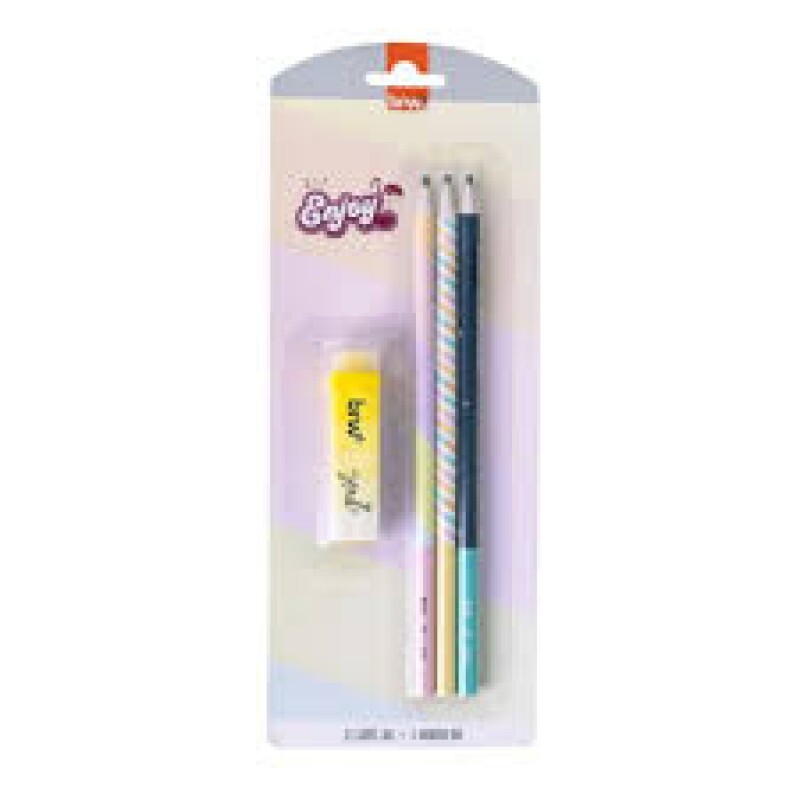 KIT ESCOLAR ENJOY 3 LÁPIS HB +1 BORRACHA