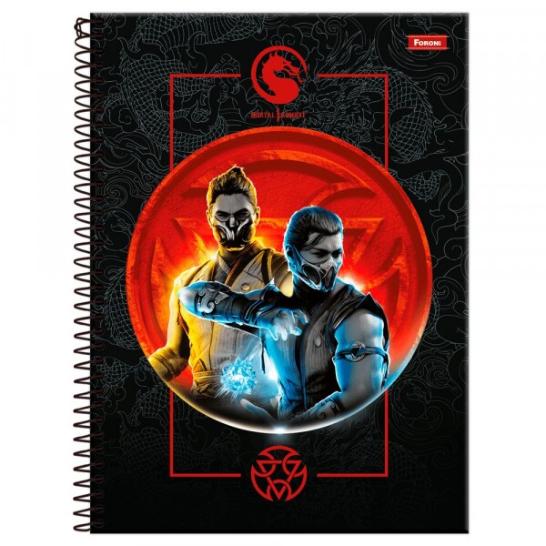 CADERNO UNIV.CD.160F.10M. MORTAL KOMBAT FSC