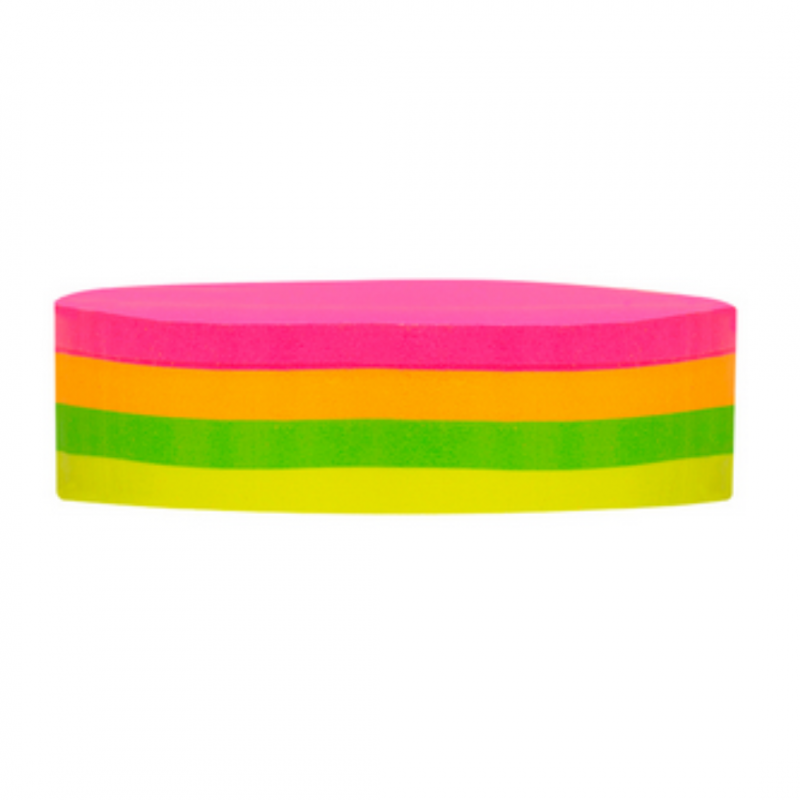 BLOCO SMART NOTES ROUND 45X45MM COLORIDO NEON 200FLS